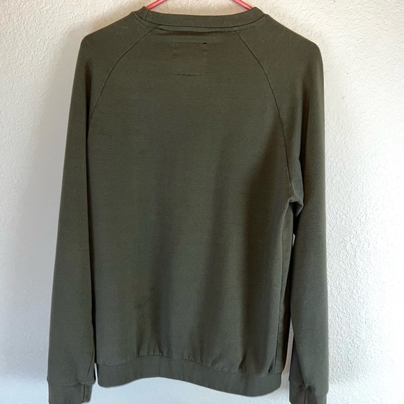 BoohooMAN Men’s Crew Neck Long Sleeve Sweatshirt Olive Green Sz L - Picture 9 of 12